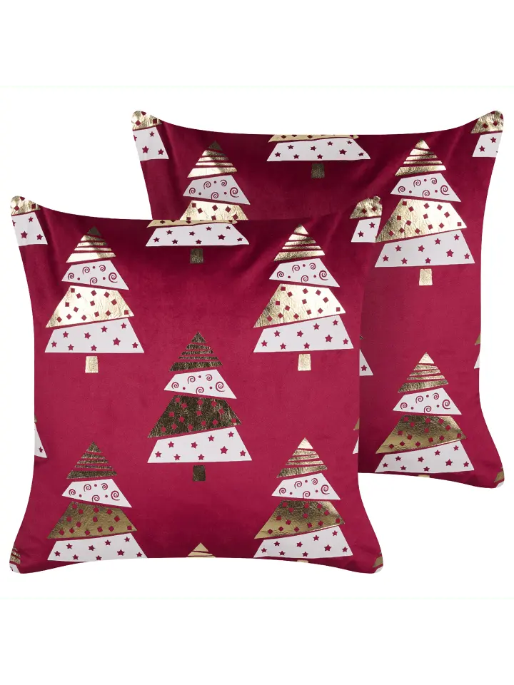 

Декоративная подушка Beliani 2er Set Deko GOLDSPRUCE, цвет rot/gold/weiß