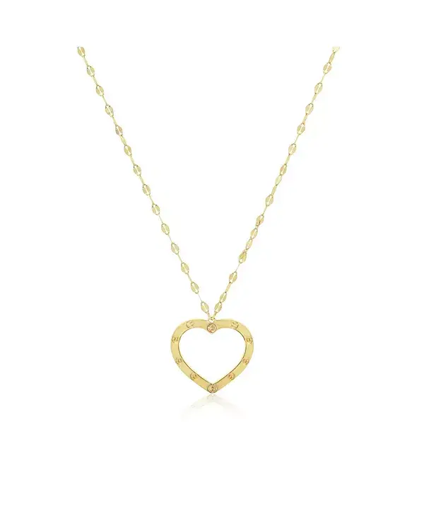 

Мерцающее ожерелье с открытым сердцем, 14-каратное золото The Lovery, gold