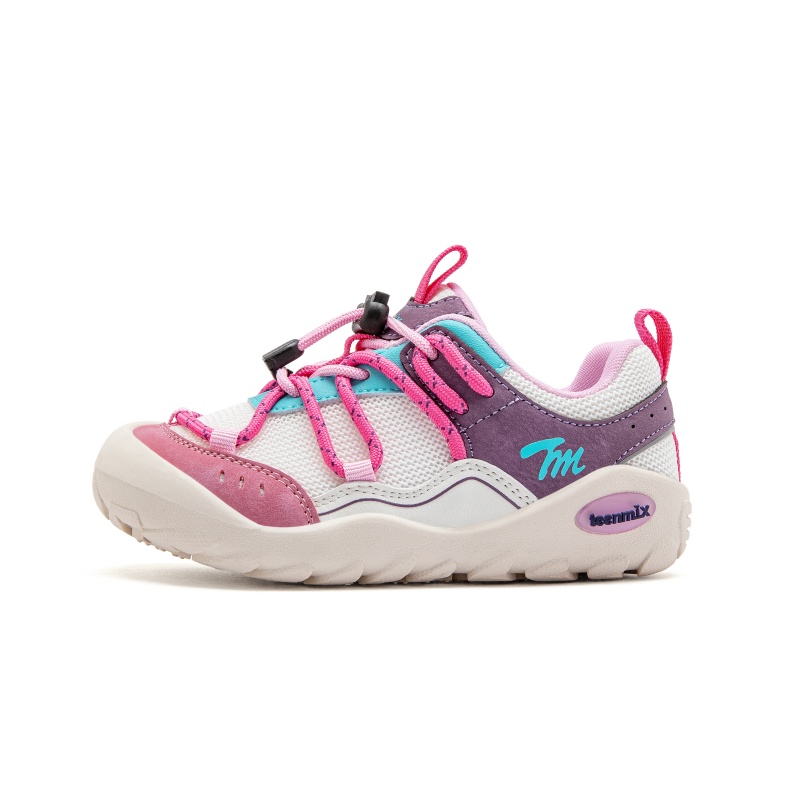 

Teenmix Износостойкие дышащие низкие детские беговые кроссовки White Pink