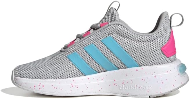 Кроссовки для девочек adidas Kids Racer Tr23 на шнуровке, повседневные - серые — фото 3