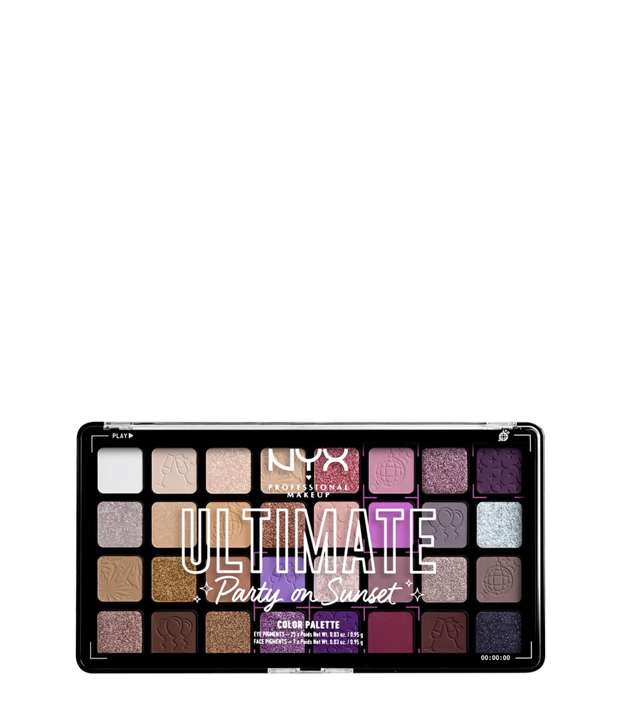 

Палитра теней для век NYX Professional Makeup Ultimate Party at Sunset 25th Birthday Limited Edition, Nr. 01 - Party at Sunset, 1 шт.