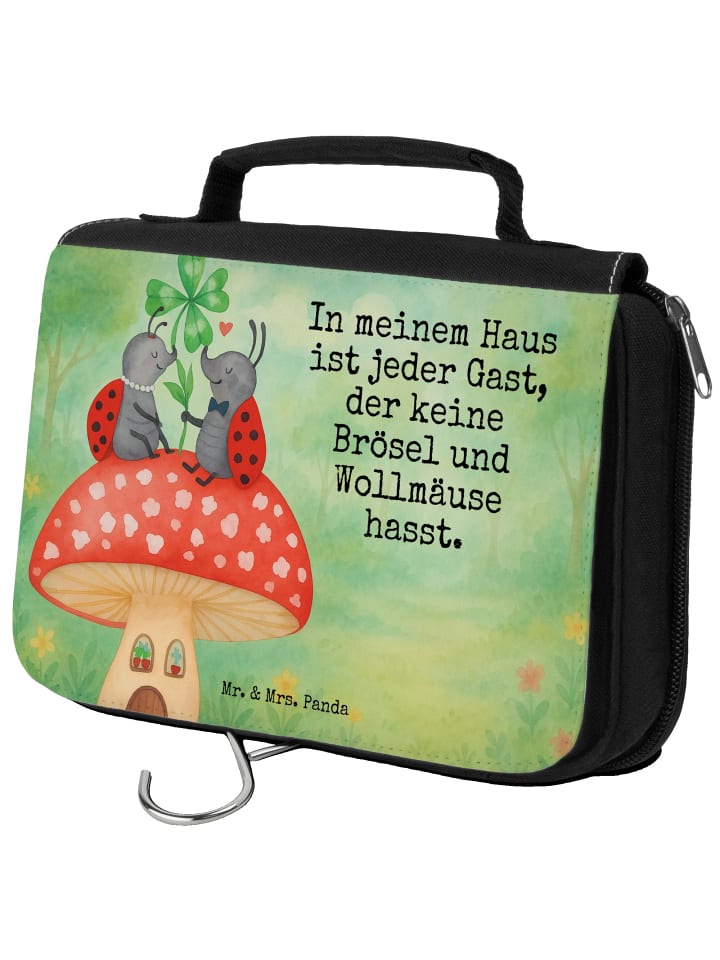 

Mr. & Mrs. Panda Косметичка с изображением божьей коровки и гриба... белого цвета