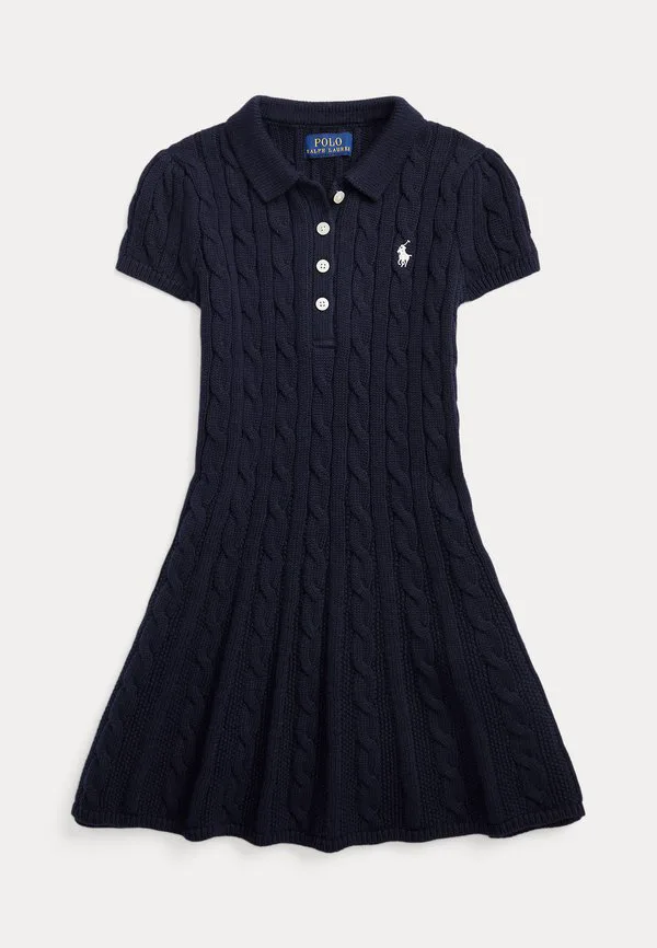 Платье-Поло из хлопка крупной вязки 714y платье-джемпер Polo Ralph Lauren, Navy — фото 3
