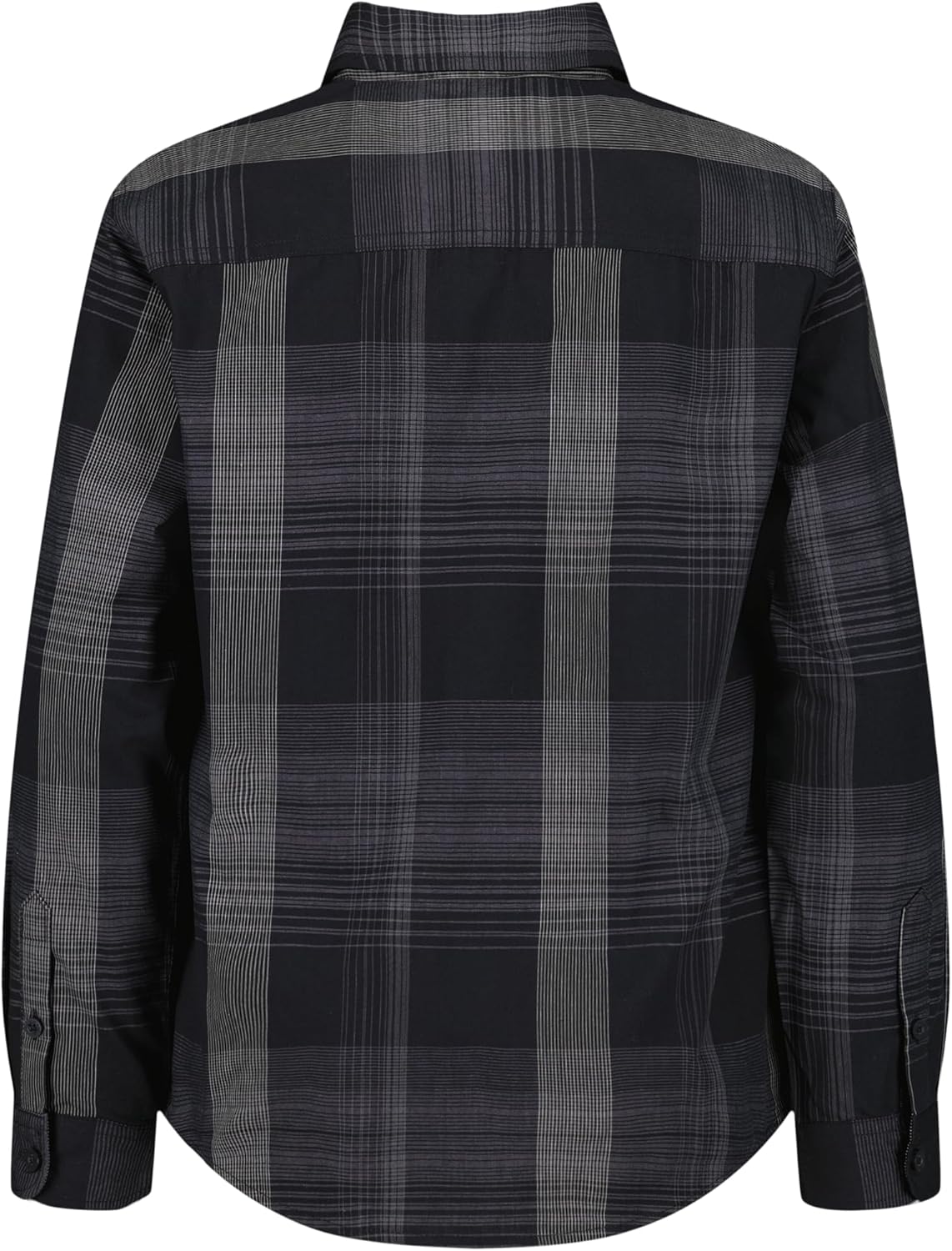Рубашка Calvin Klein Boys с длинным рукавом и застежкой на пуговицы, Black Intricate Plaid — фото 2