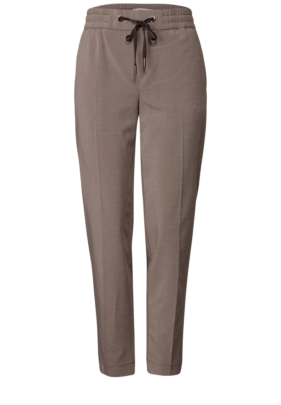 

Узкие брюки со складками спереди STREET ONE, коричневый