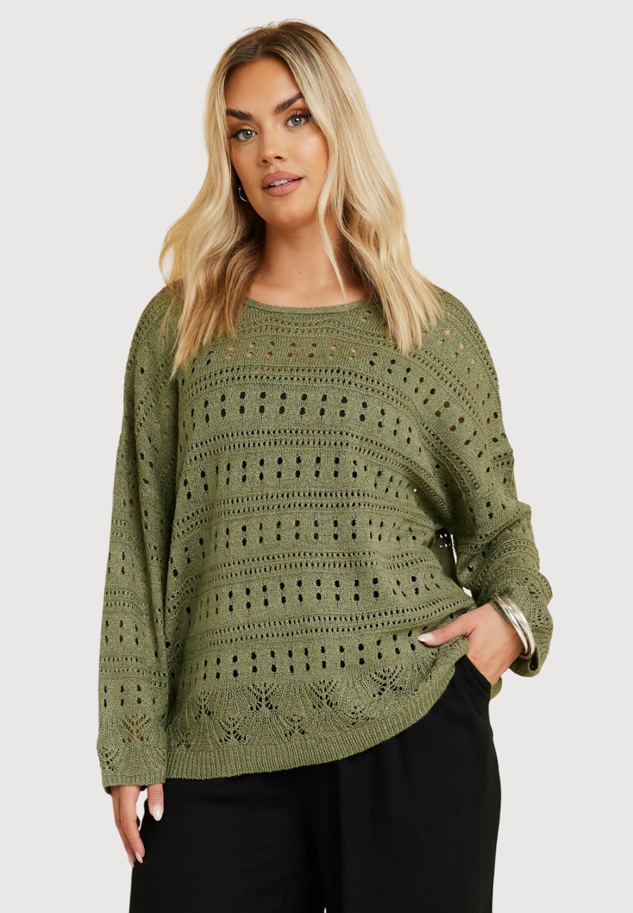 

Джемпер POINTELLE Yours Clothing, светло-зеленый