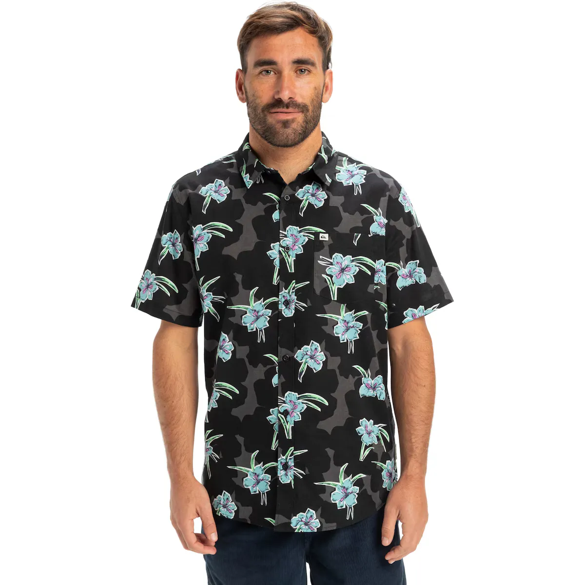 

Мужская рубашка Quiksilver Apero Classic, черный/синий