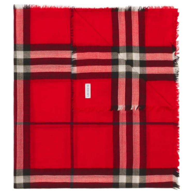 

Клетчатый шарф с бахромой Burberry