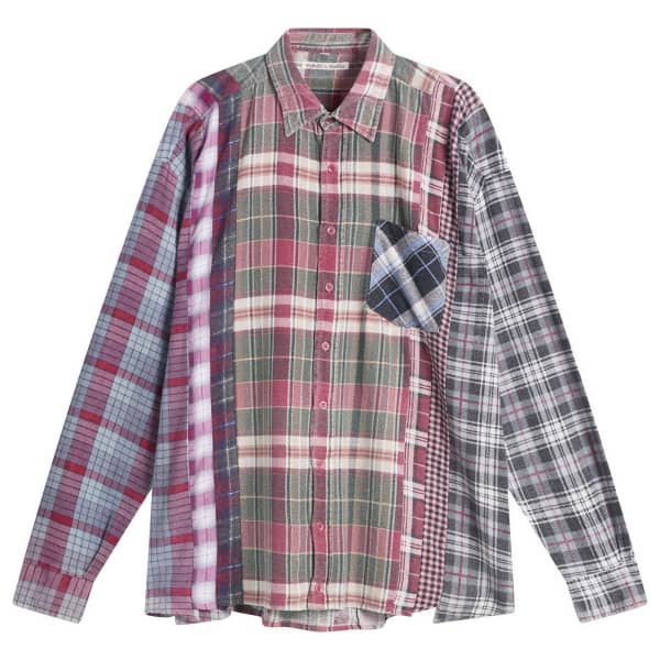 

7 широких фланелевых рубашек Needles, Assorted