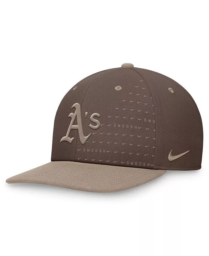 

Мужская коричневая кепка Snapback Oakland Athletics Statement Ironstone Pro Performance Snapback Nike, серый