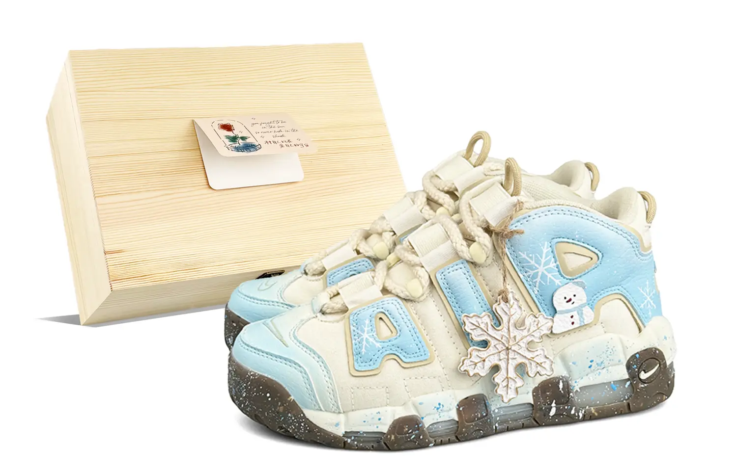 

Баскетбольные кроссовки Air More Uptempo Vintage женские, среднего размера, синий Nike