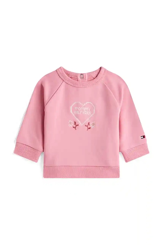

Детская хлопковая толстовка Tommy Hilfiger, розовый