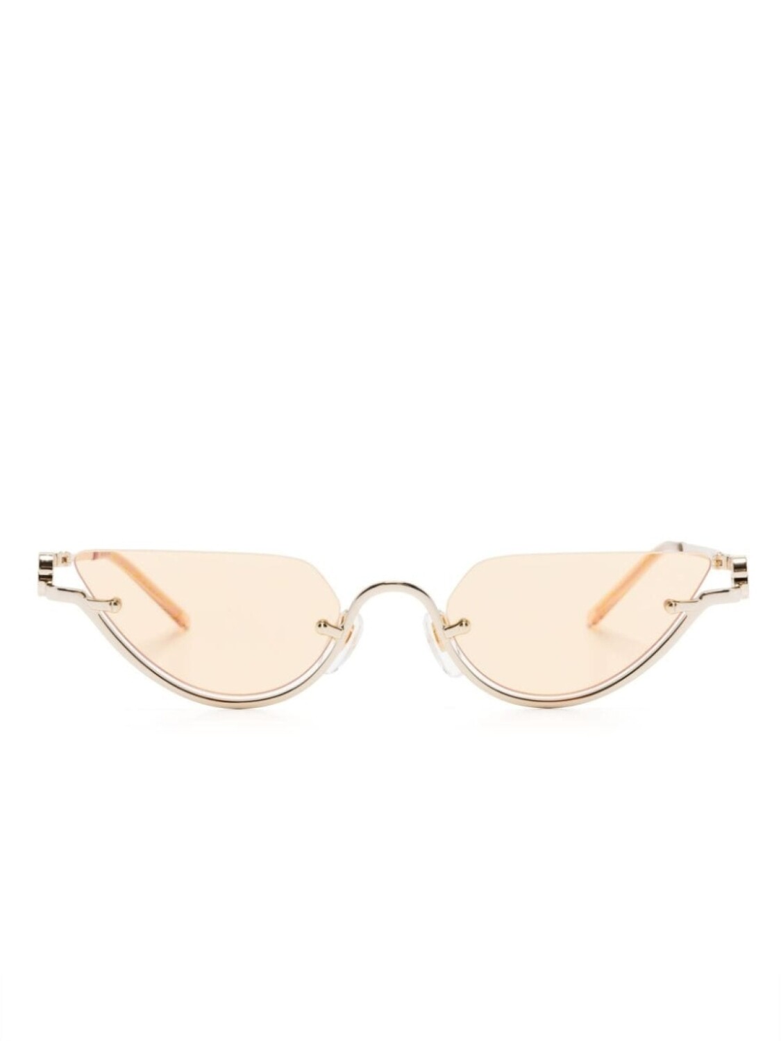 

Gucci Eyewear солнцезащитные очки в оправе 'кошачий глаз', золотистый