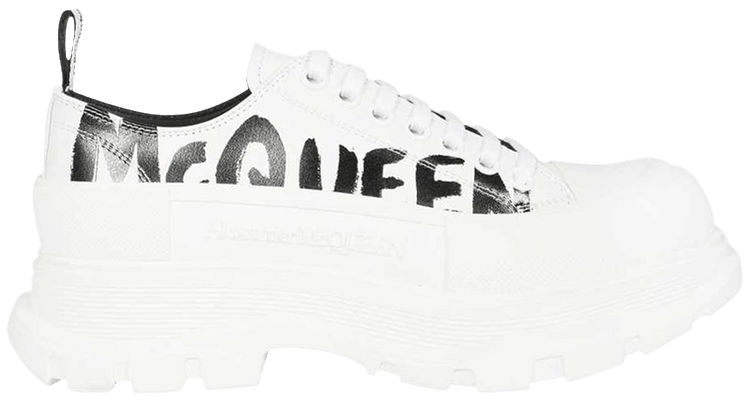 

Кроссовки Alexander McQueen Tread Slick Lace Up 'McQueen Graffiti Logo - White', белый