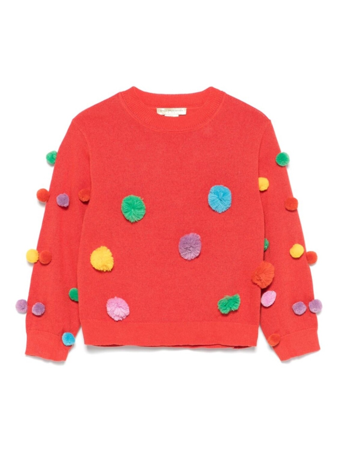 

Stella McCartney Kids свитер с помпонами, красный