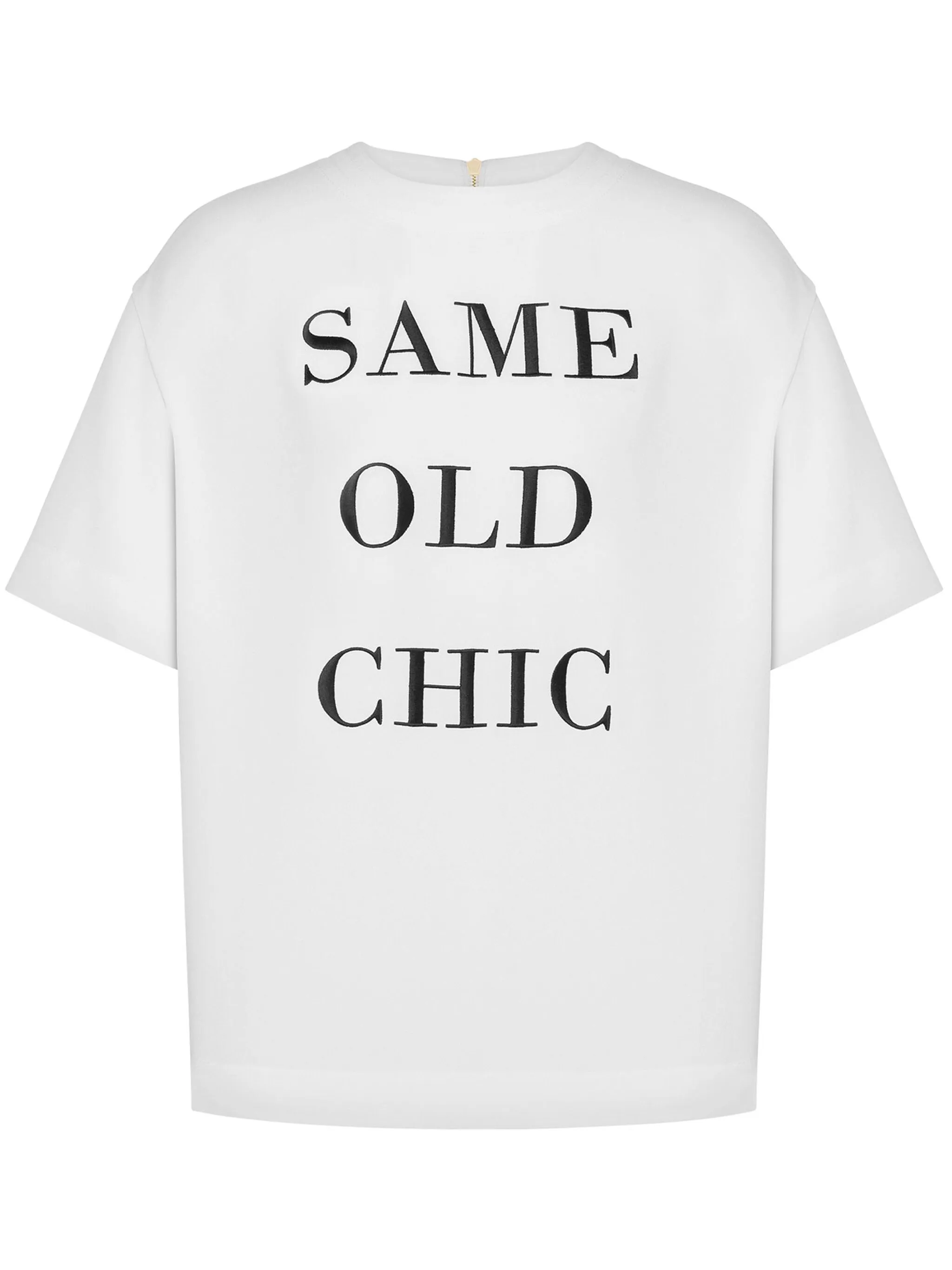 

Футболка на молнии с надписью Moschino, белый