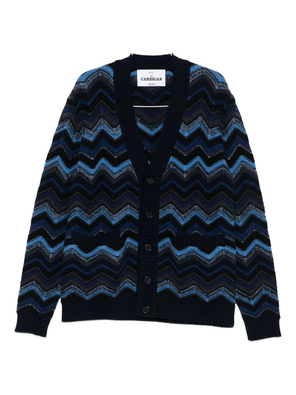 

Кардиган с зигзагообразным узором Missoni, синий
