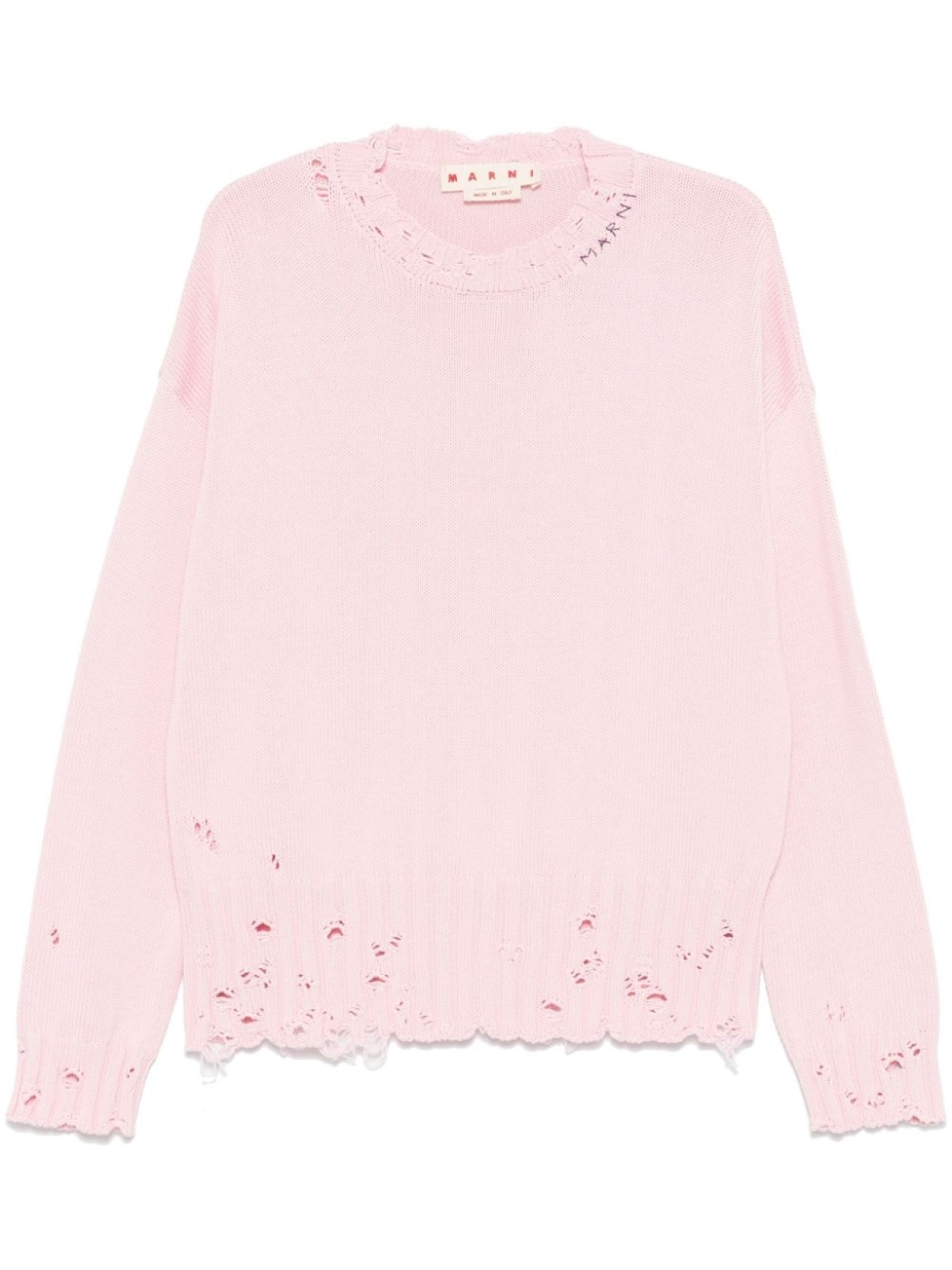 

Свитер с круглым вырезом Marni, розовый