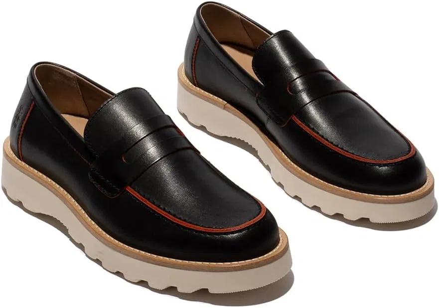 Лоферы Fly London, модель Men's Loafers, черный/красный — фото 2