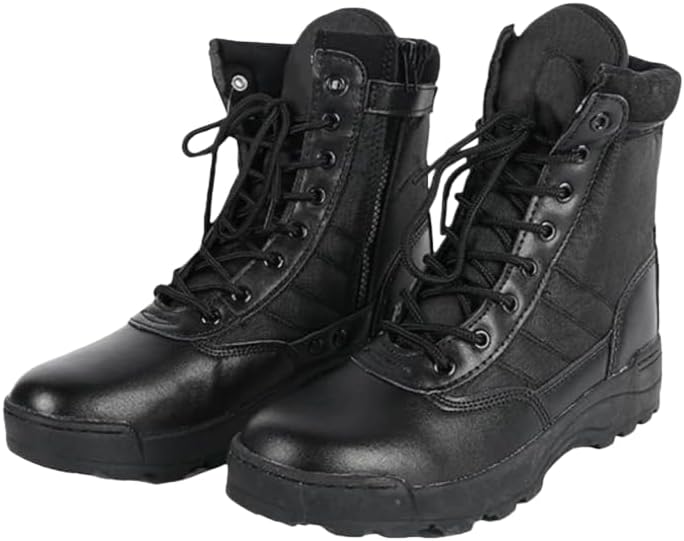 

Тактические ботинки Hhhchpm для мужчин, Легкие и прочные ботинки из замшевой кожи, идеально подходят для военной службы, работы и активного отдыха на природе, черный