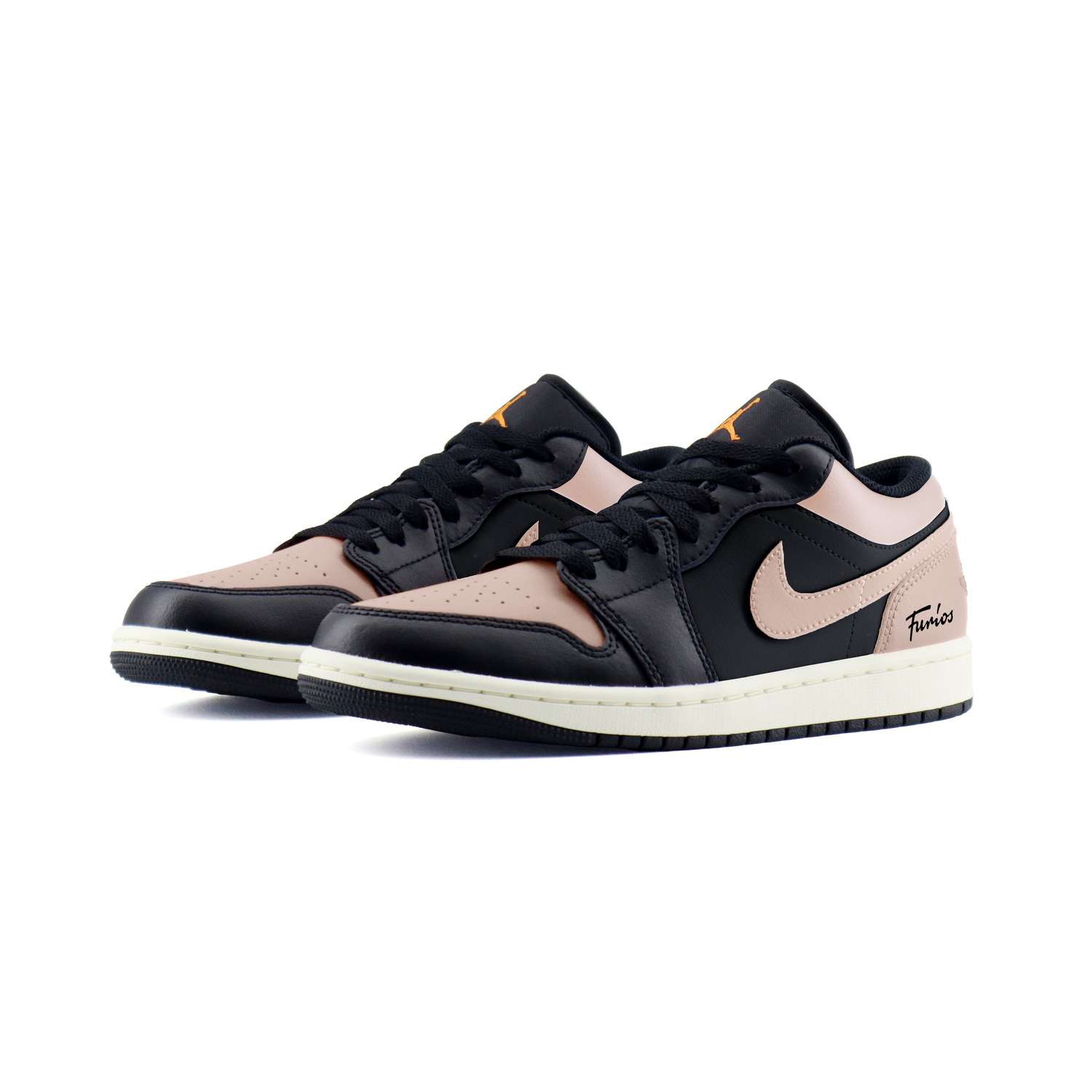 Jordan Air 1 LOW устойчивые к истиранию нескользящие низкие детские баскетбольные кроссовки Black для подростков — фото 4