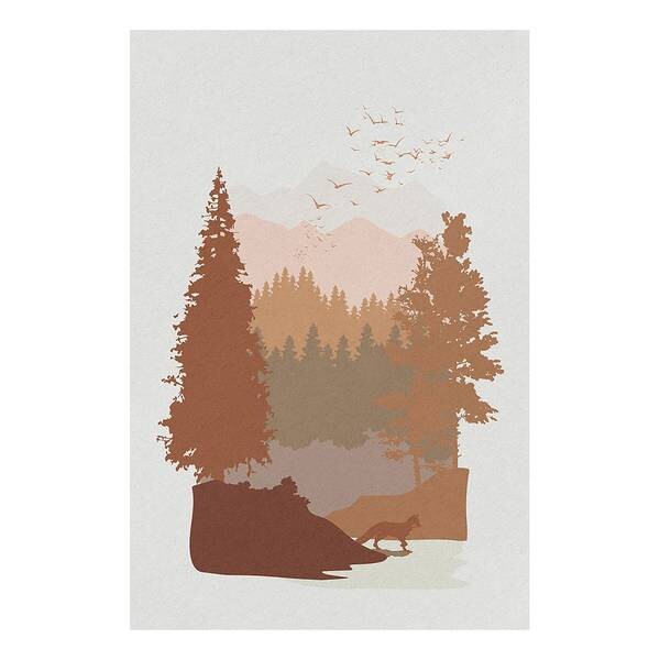 

Фреска Artgeist Autumn in the Mountains, разноцветный