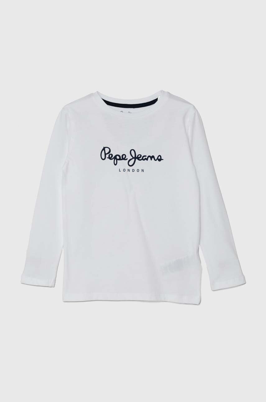 

Хлопковый лонгслив Pepe Longsleeve для мальчиков НОВЫЙ HERMAN Pepe Jeans, белый