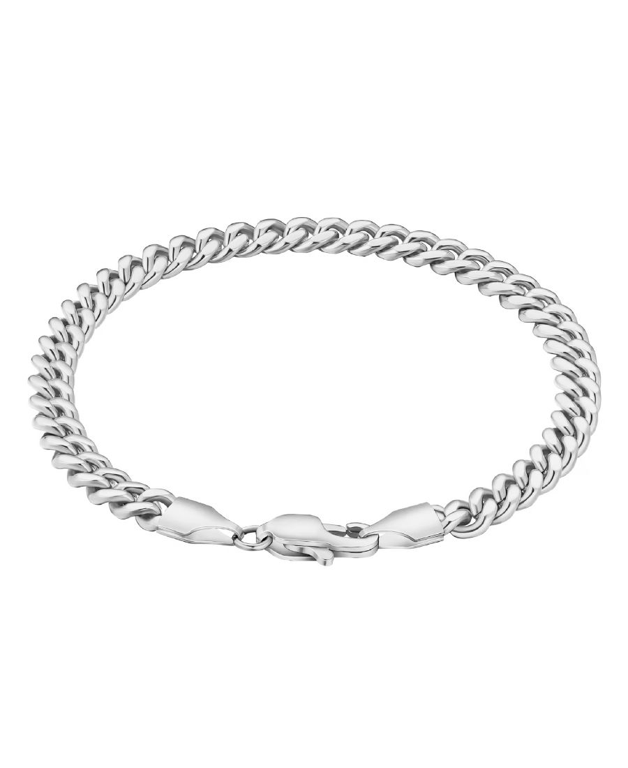 

Браслет из нержавеющей стали, цепочка якорного плетения, серебро Rhona Sutton, Silver