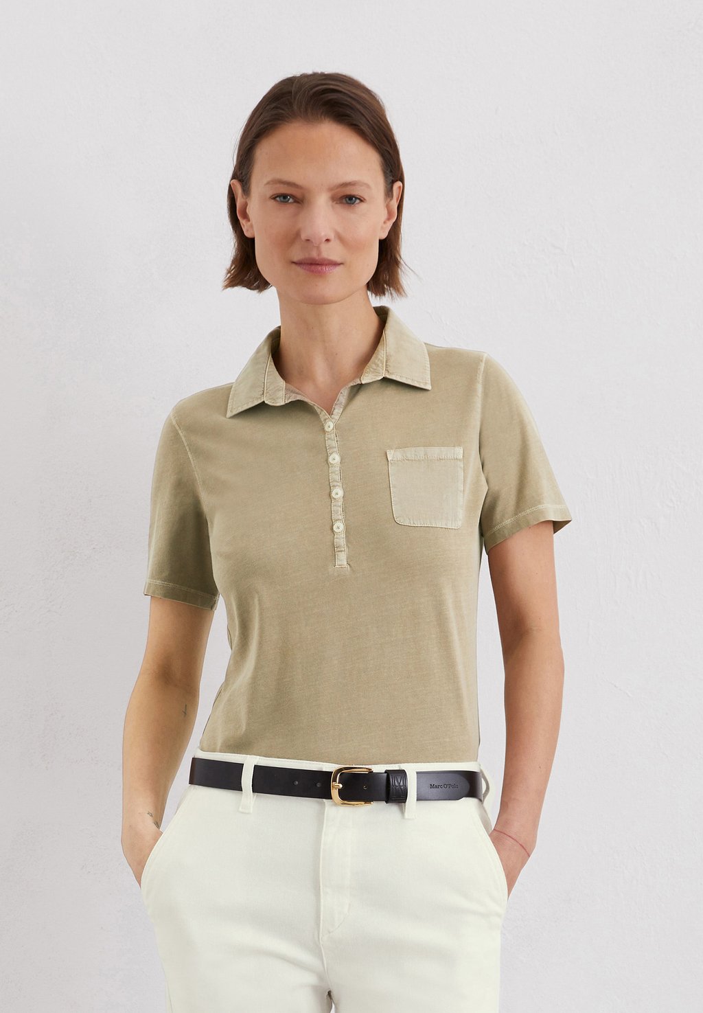 

Рубашка поло KURZARM SLIM MIT MIX-DETAILS Marc O'Polo, песочный