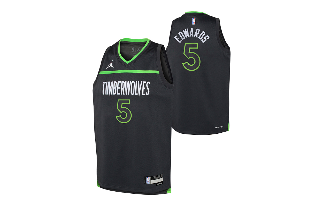 X Баскетбольная майка НБА для подростков Nike, timberwolves away — фото 4