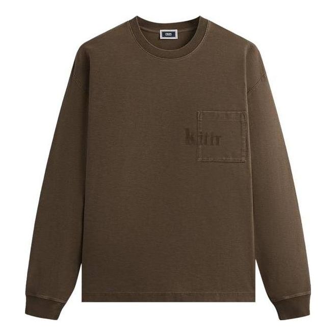 

Худи KITH Long-Sleeve Quinn Tee 'Marl', коричневый