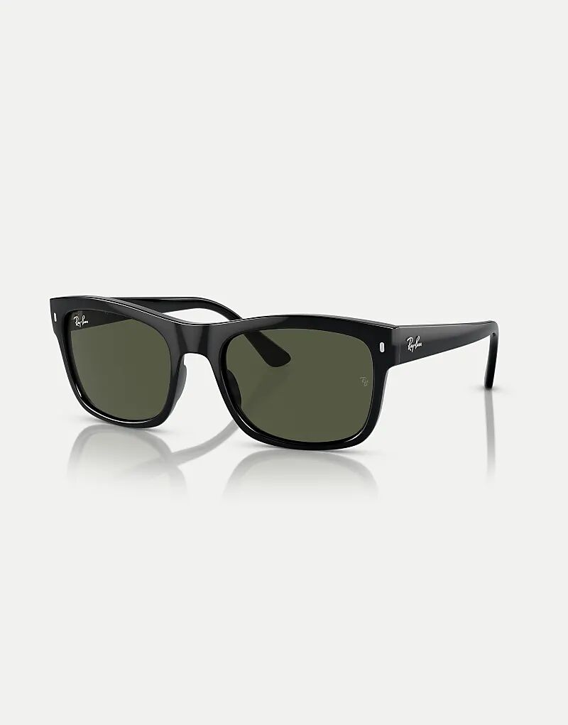 

Солнцезащитные очки Ray-Ban Rb4428 квадратной формы с зелеными линзами в черном цвете
