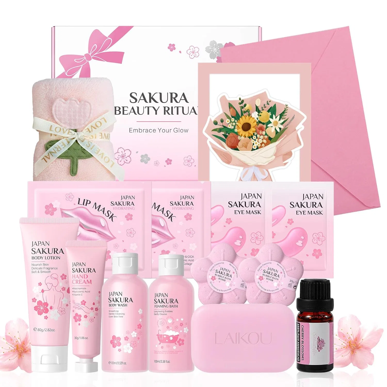 Подарочный набор для ванны Sakura для женщин Beaubase