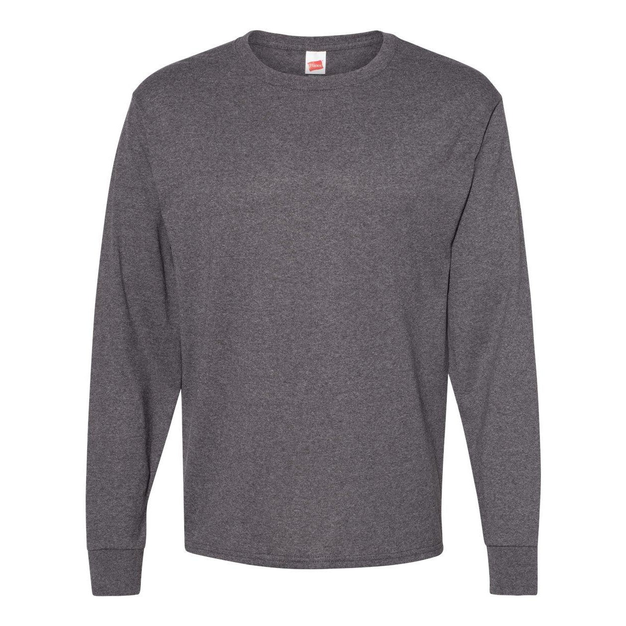 

Футболка Hanes Essential-T с длинным рукавом, цвет charcoal heather