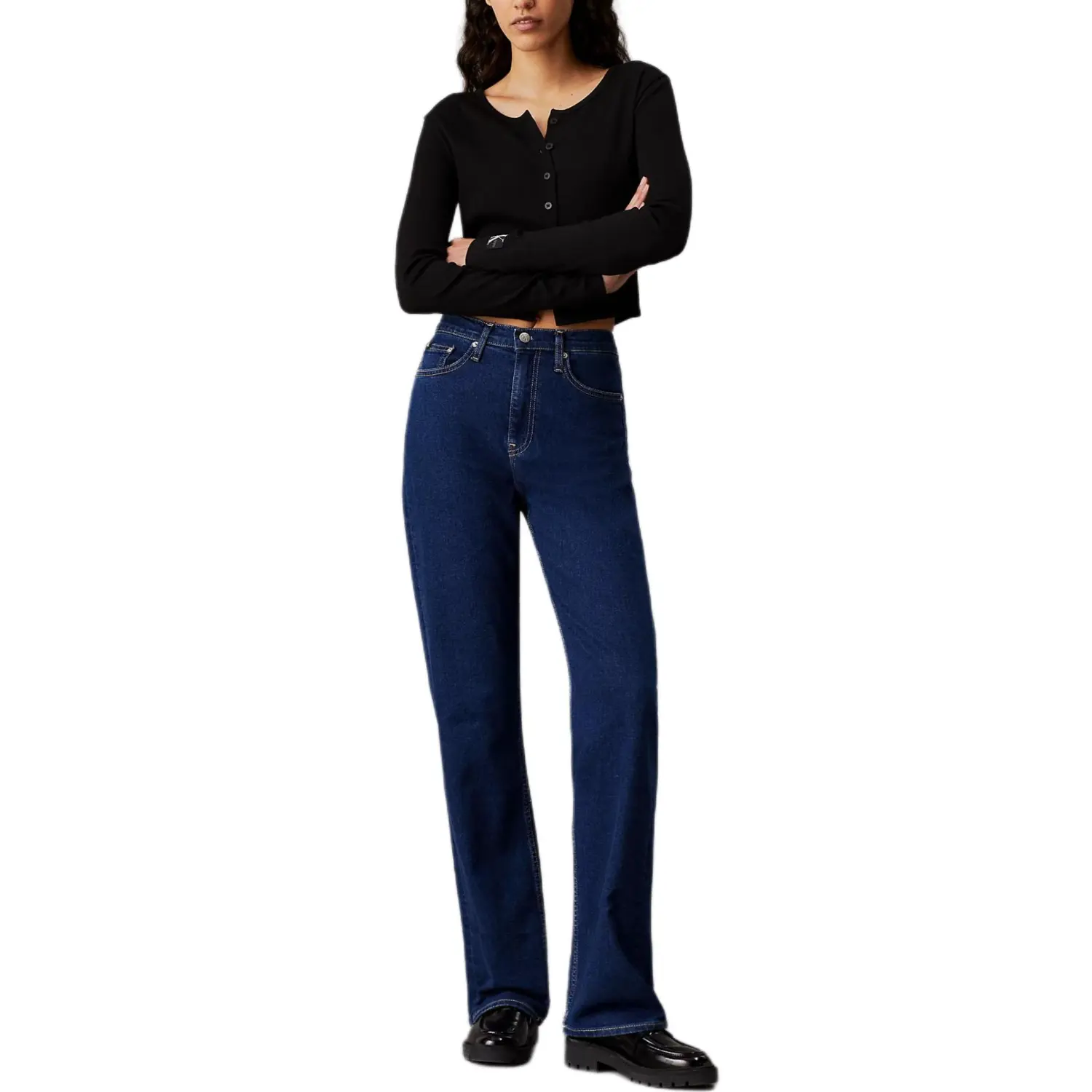 

Джинсы CALVIN KLEIN Jeans Europe Version Women's Dark Indigo