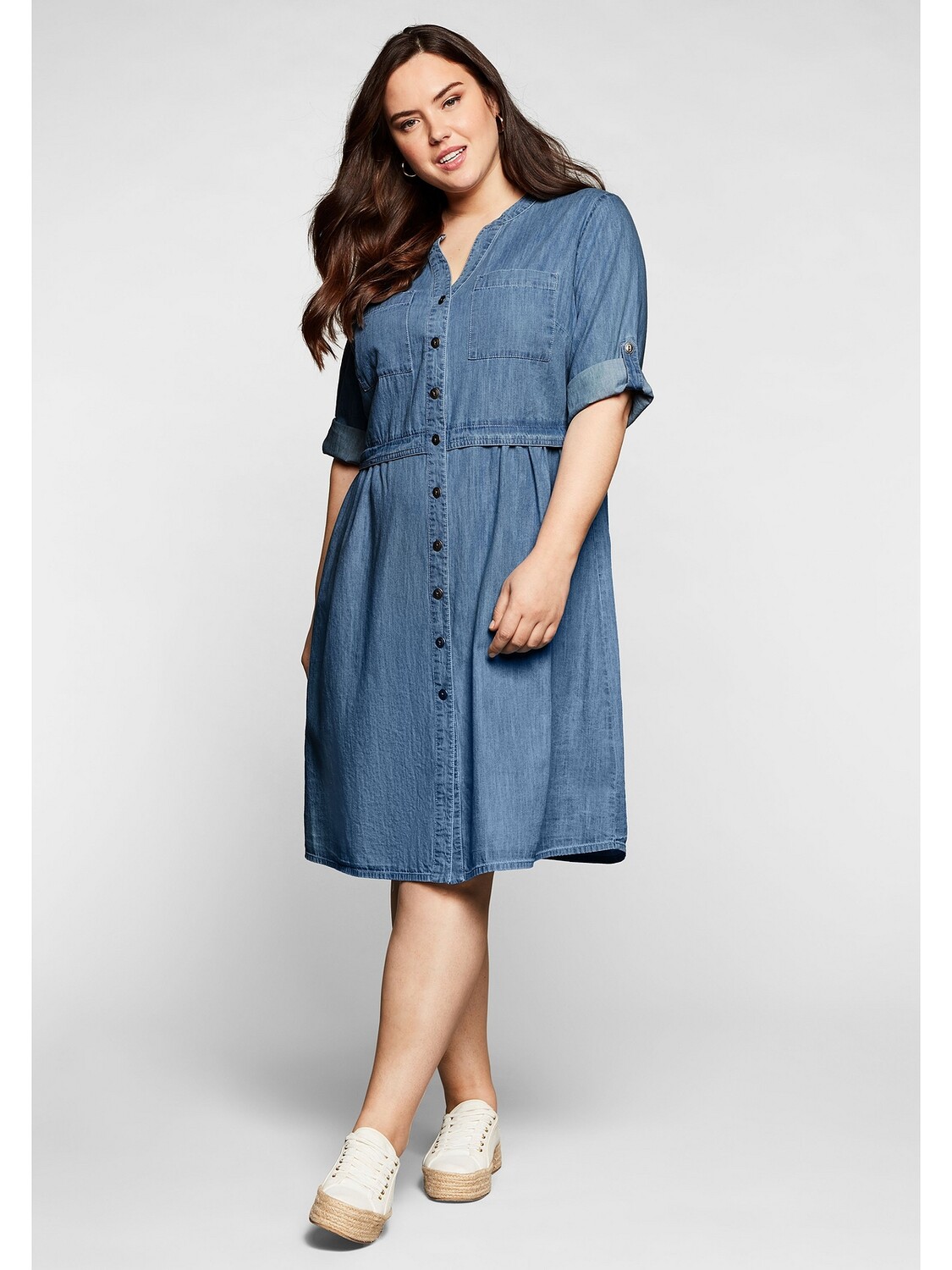 

Платье sheego Jeans, цвет light blue Denim
