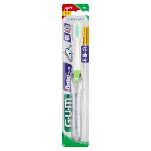 

Зубная щетка Sunstar GUM Ortho Travel - случайный цвет Мягкая