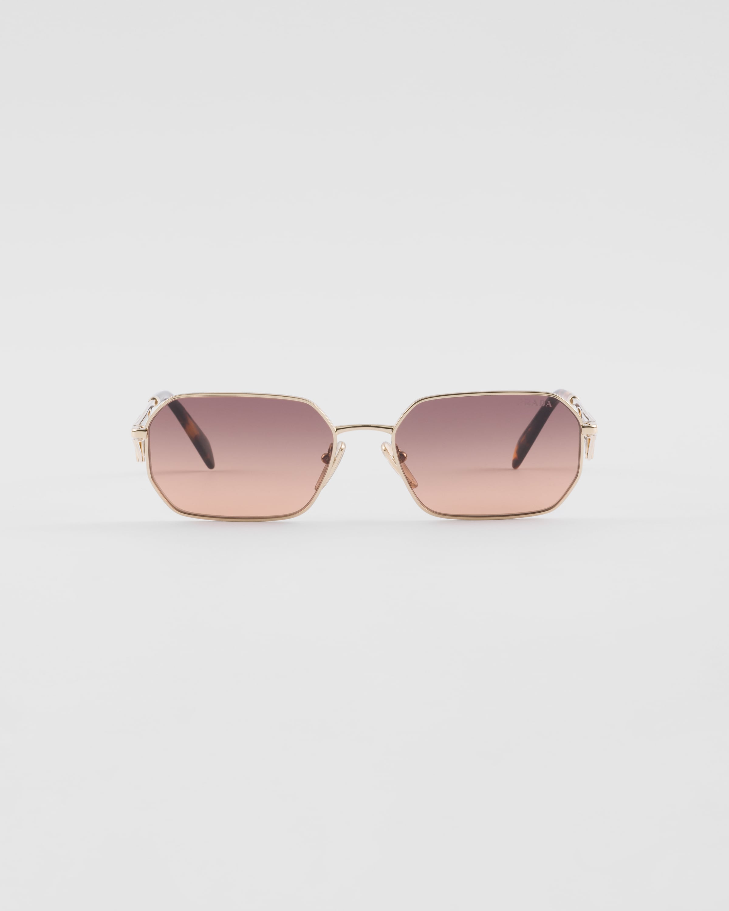 

Солнцезащитные очки с треугольным логотипом Prada, коричневый