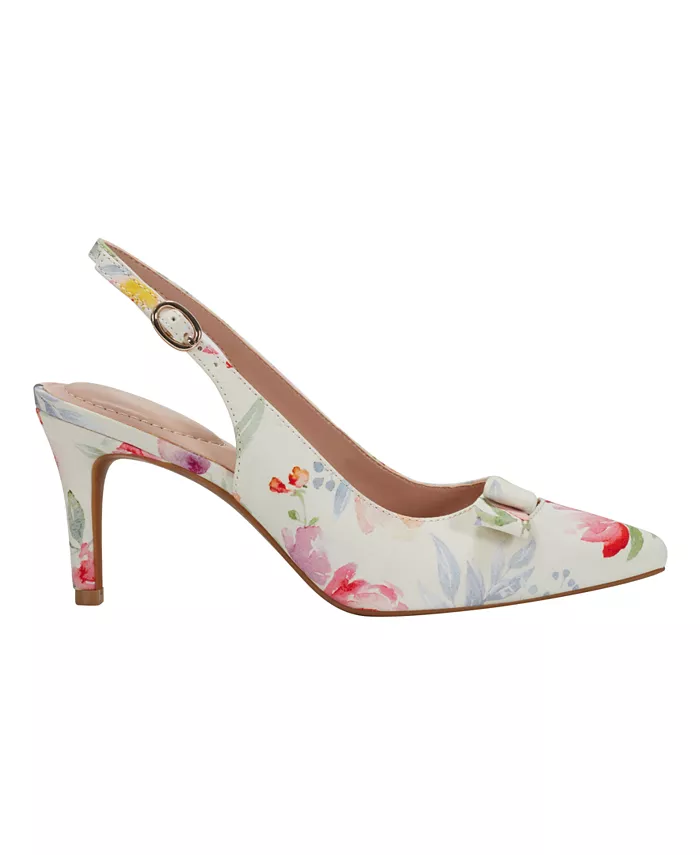 Женские туфли-лодочки Gelli Bow Slingback на каблуке Bandolino, белый — фото 2