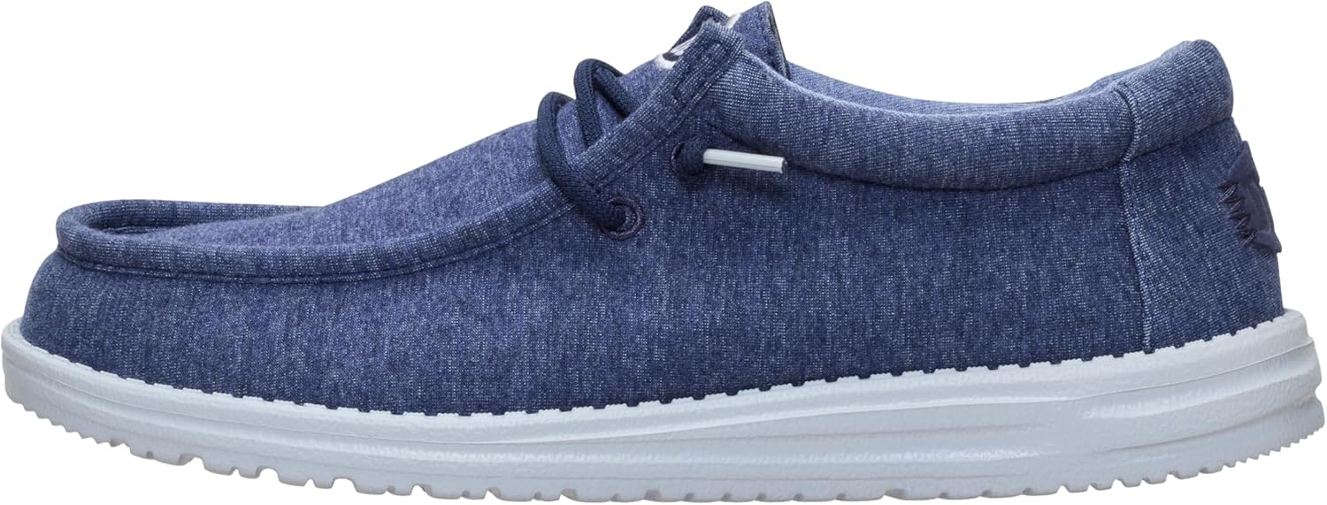 

Мужские слипоны HEYDUDE Wally Stretch из джерси, Легкие и удобные туристические лоферы с эластичными шнурками, темно-синий