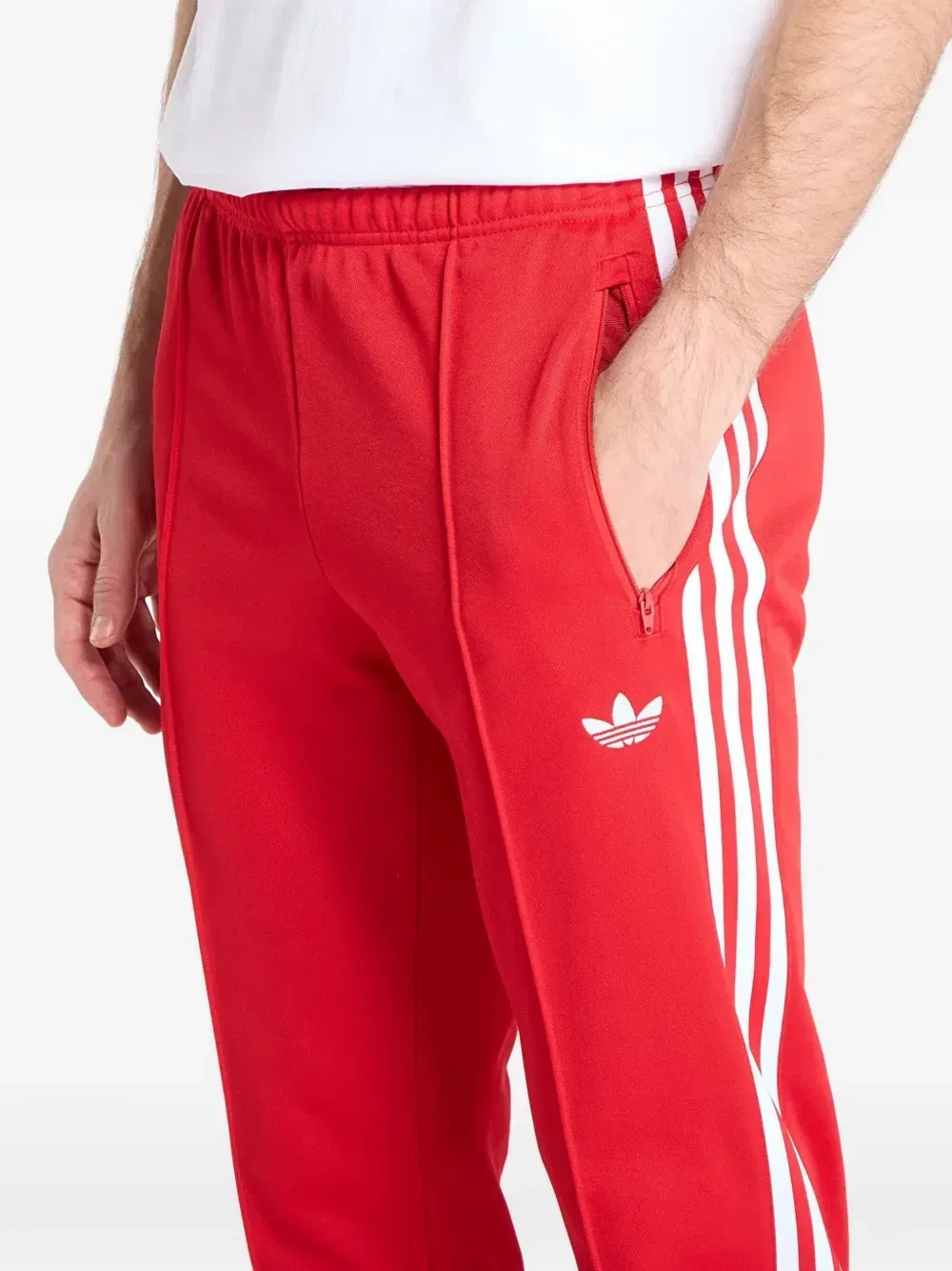 Спортивные брюки с логотипом adidas, красный — фото 4