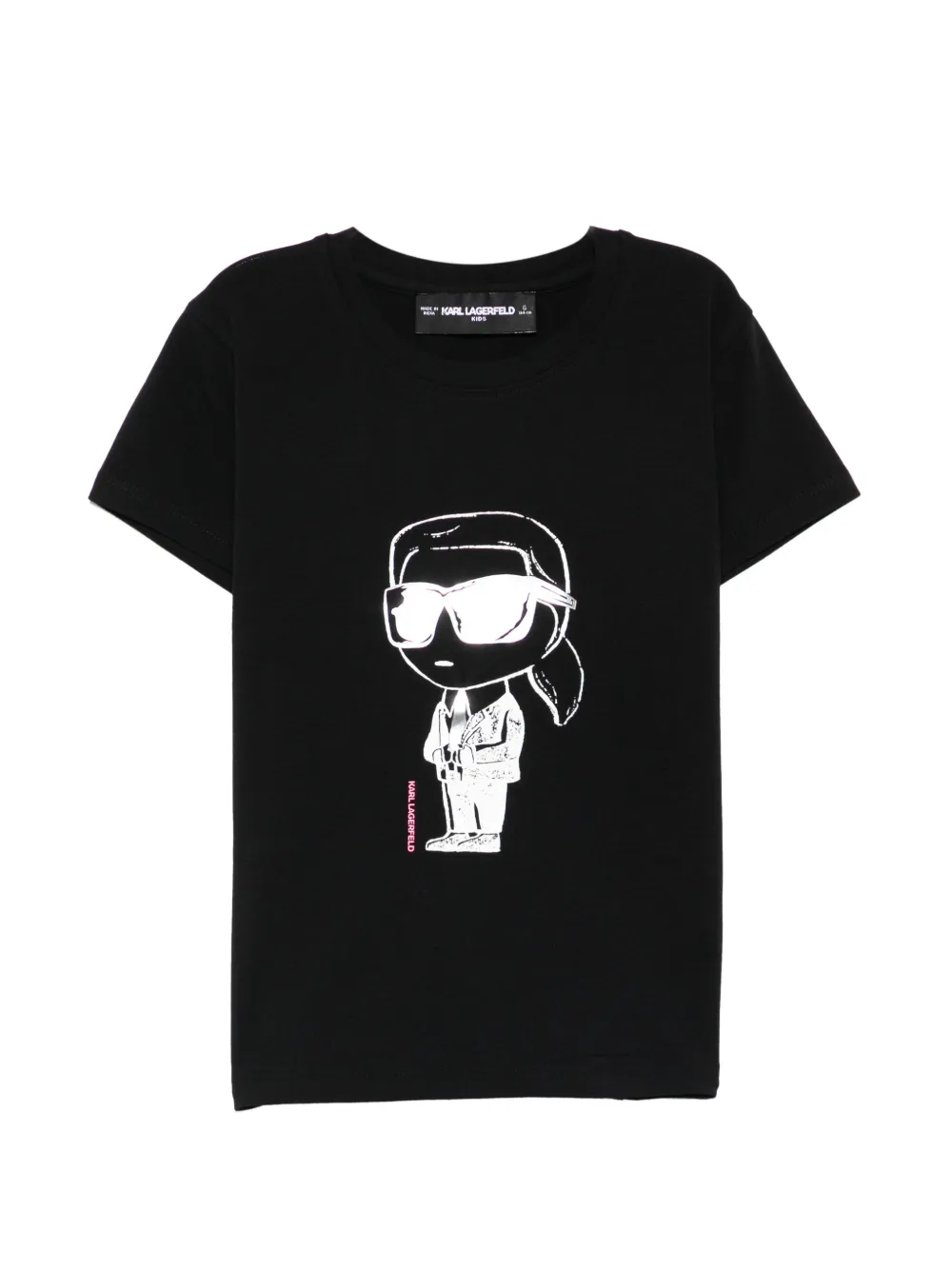 

Футболка с графическим принтом Karl Lagerfeld Kids, черный