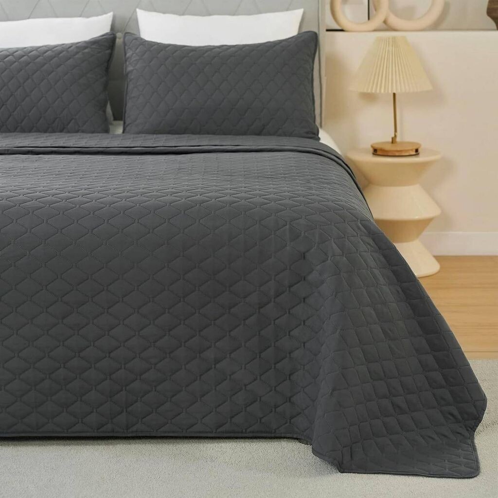 

Покрывало WOLTU soft & Light, 200х220 см с 2 наволочками 50х70см темно-серое