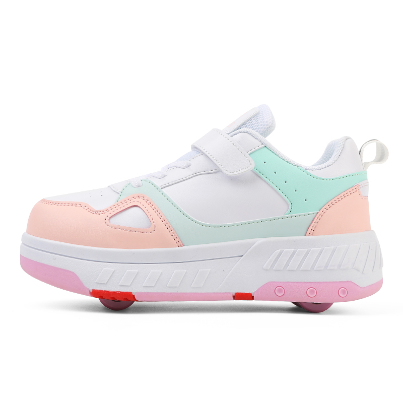 

Низкие кроссовки для детей и подростков с амортизацией, износостойкие и дышащие ZHULE, белый/розовый