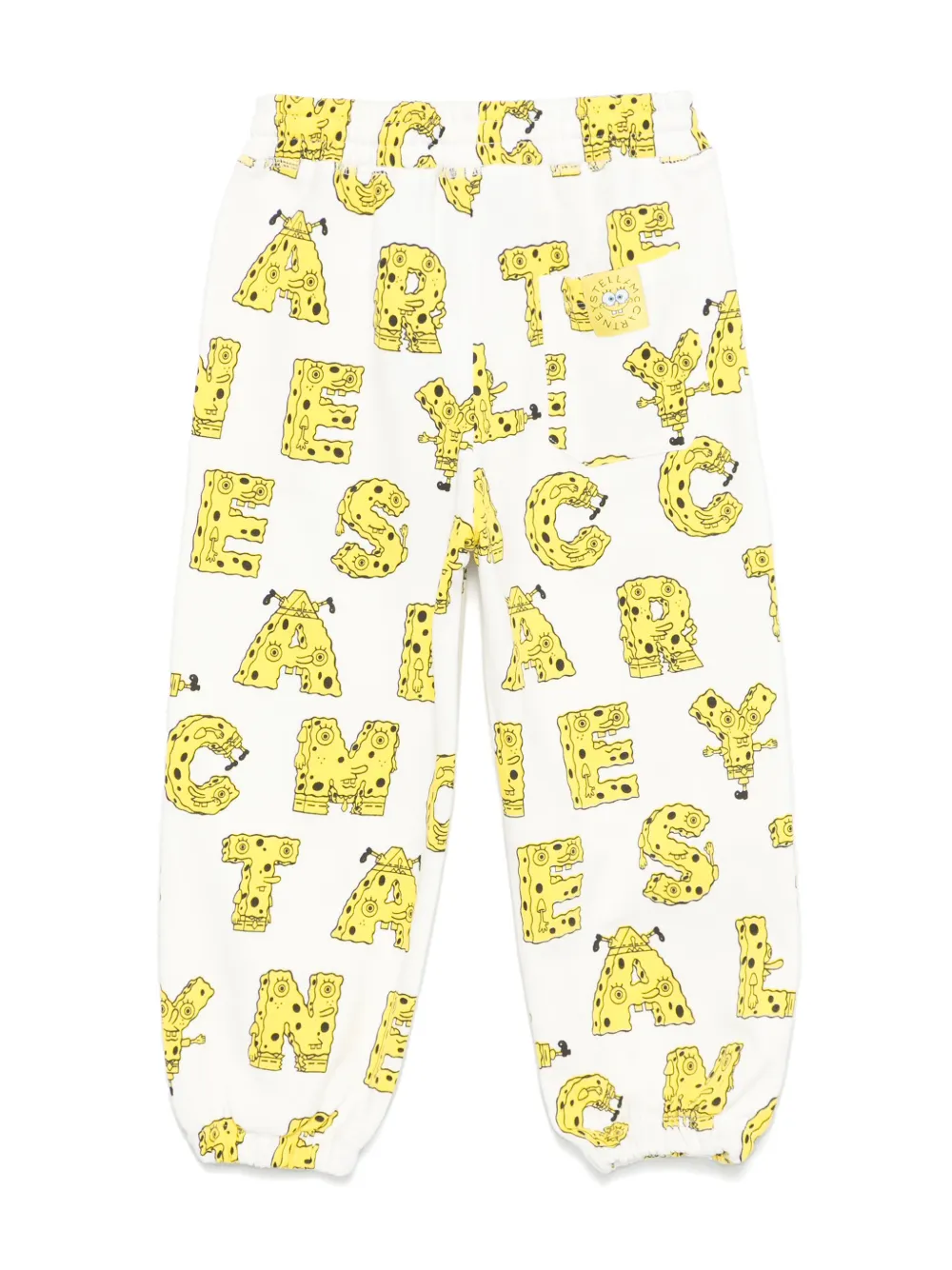 Спортивные брюки SquarePants из коллаборации с SpongeBob Stella McCartney Kids, белый — фото 2
