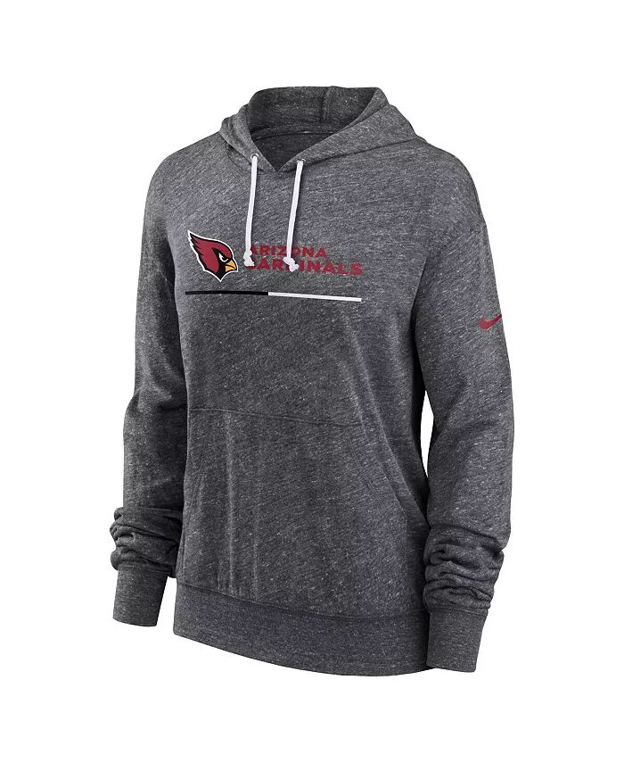 Женская легкая футболка Heather Charcoal Arizona Cardinals Team Spirit Gym в винтажном стиле с капюшоном Nike — фото 3