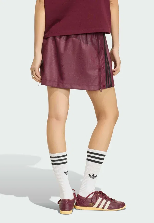 Юбка мини Adidas Originals, бордово-черный — фото 2