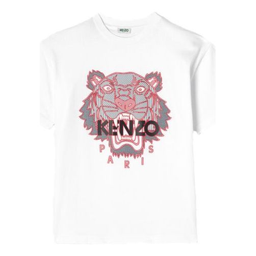 

Футболка men's tiger head printing cotton short sleeve white Kenzo, белый