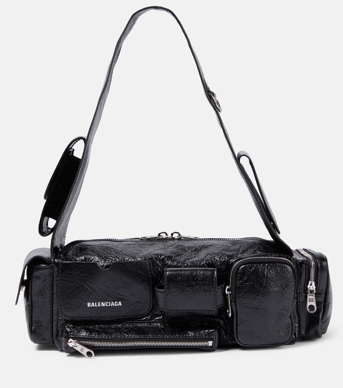 

Кожаная сумка через плечо superbusy xs Balenciaga, черный