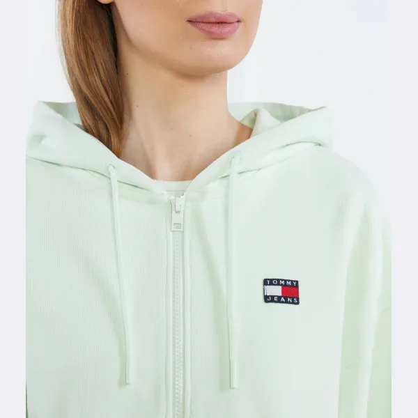 Толстовка свободного кроя Tjw rlx xs с молнией и значком trhu Tommy Hilfiger, зеленый — фото 4